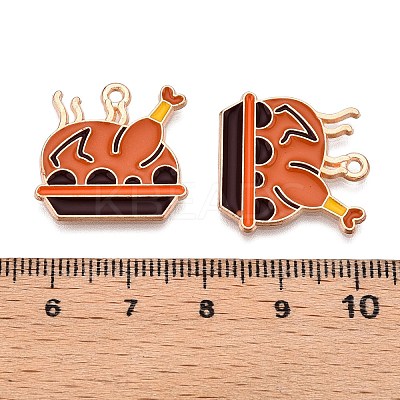 Thanksgiving Day Theme Alloy Enamel Pendants X1-ENAM-T020-35F-1