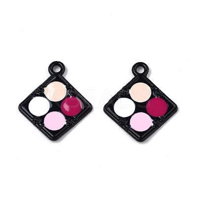 Rack Plating Alloy Colorful Enamel Spray Painted Pendants ENAM-T011-125-1