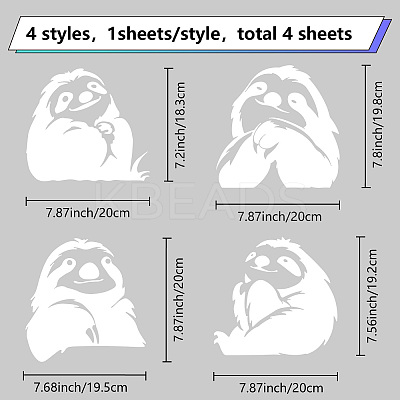 4Pcs 4 Styles PET Waterproof Self-adhesive Car Stickers DIY-WH0308-225A-085-1