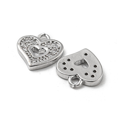 Brass Micro Pave Cubic Zirconia Pendants KK-H460-47P-1
