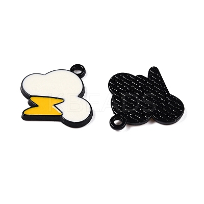 Spray Painted Alloy Enamel Pendants ENAM-T020-26-RS-1
