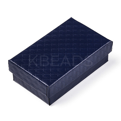 Rhombus Textured Cardboard Jewelry Boxes CBOX-T006-02B-1