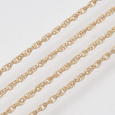 Soldered Brass Coated Iron Rope Chains CH-T002-04LG-1