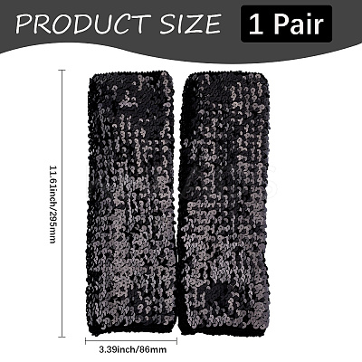 Elastic String with Plastic Glitter Oversleeve AJEW-WH20080-42A-1
