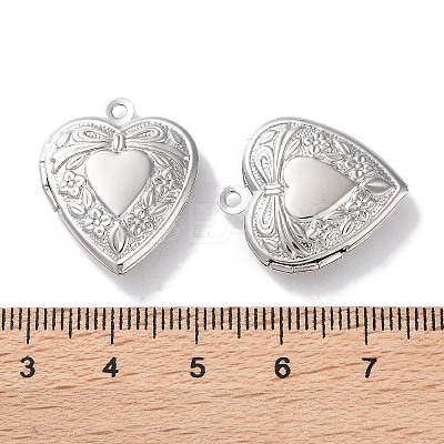 Rack Plating Brass Locket Pendants KK-F090-03P-1