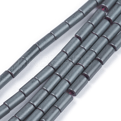 Frosted Non-magnetic Synthetic Hematite Beads Strands G-I200-14-1