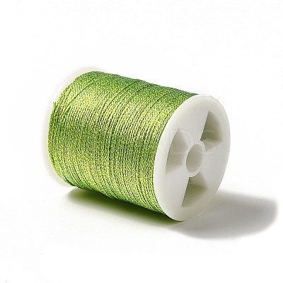 8 Rolls Polyester Metallic Threads OCOR-E026-04-1