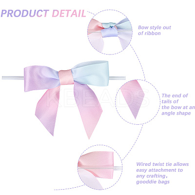 Polyester Bowknot DIY-WH20009-80-1