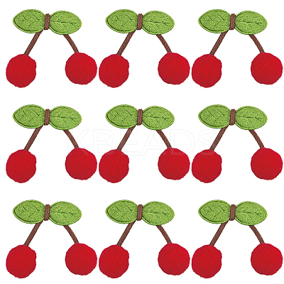 3 Bags Wool Pompom Cherry Hanging Banner DIY-CP0013-53-1
