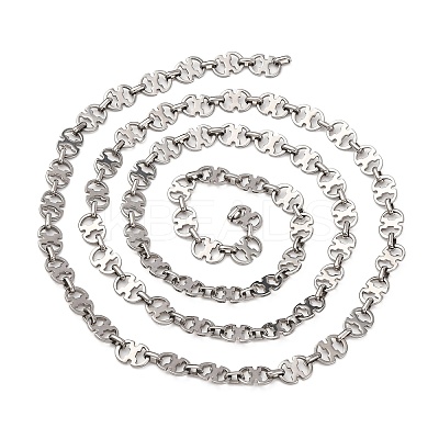 304 Stainless Steel Oval Link Chains CHS-S012-24P-1