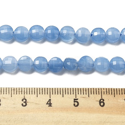 Natural Dyed White Jade Beads Strands G-C179-A6mm-10-1