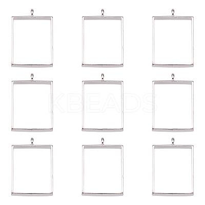 Alloy Open Back Bezel Big Pendants PALLOY-TA0021-02P-1