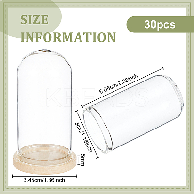30Pcs Arch Glass Dome Cover AJEW-BC0008-85B-1