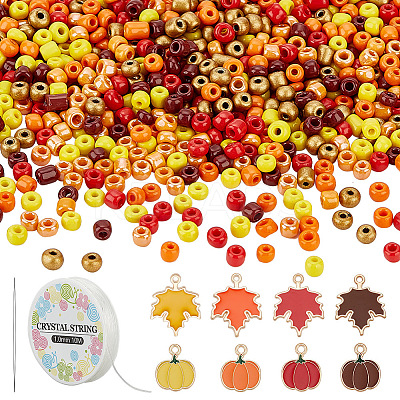 DIY Autumn Theme Bracelet Making Kit DIY-OC0010-61-1