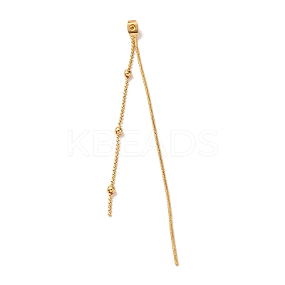 Brass Snake Chain & Ball Chain Ear Nuts KK-G510-16G-1