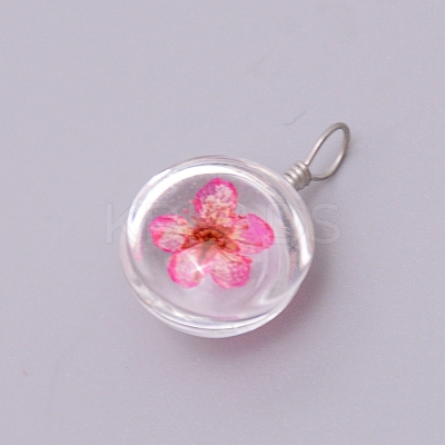 Transparent Glass Pendants GLAA-TAC0003-06J-1