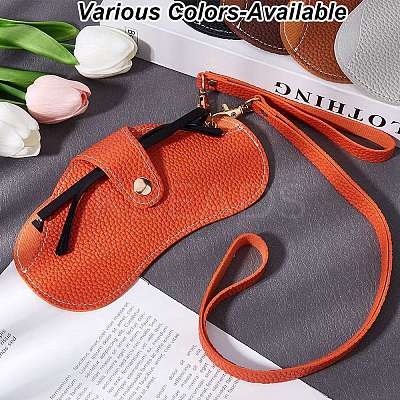 1 Set Portable Travel Leather Eyeglass Storage Cases AJEW-CN0002-45E-1