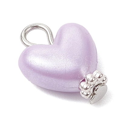 Imitation Shell & Pearl Acrylic Pendants PALLOY-JF04518-01-1