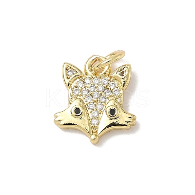 Brass Micro Pave Cubic Zirconia Charms ZIRC-I356-15G-01-1