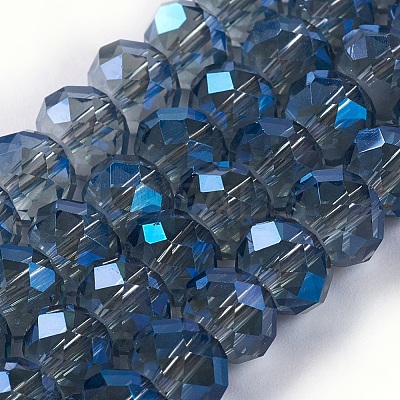 Electroplate Glass Beads Strands EGLA-D020-8x5mm-59-1