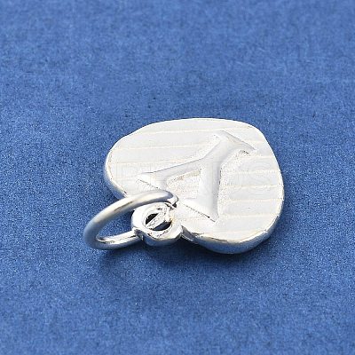 925 Sterling Silver Heart with Capital Letter Charms STER-S009-13Y-S-1
