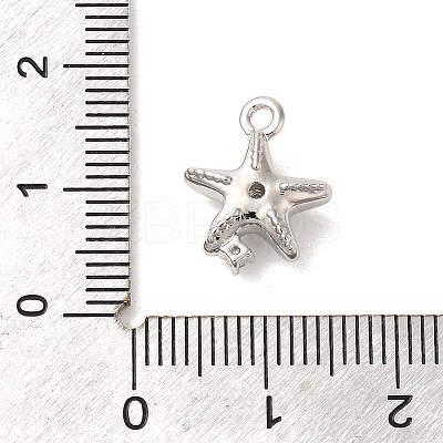 Marine Animal Theme Platinum  Brass Micro Pave Clear Cubic Zirconia Pendants KK-U031-01P-06-1