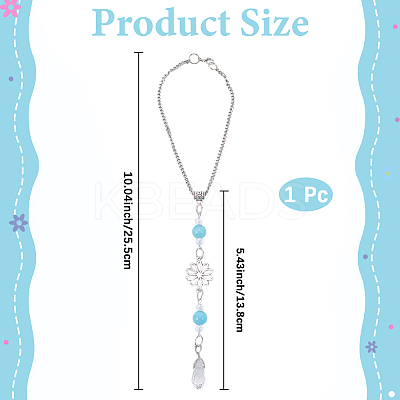 Flower Alloy Pendant Decoration AJEW-WH20018-12A-1