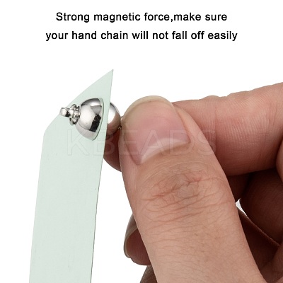 Platinum Brass Magnetic Clasps with Loops X-KK-MC020-NF-1