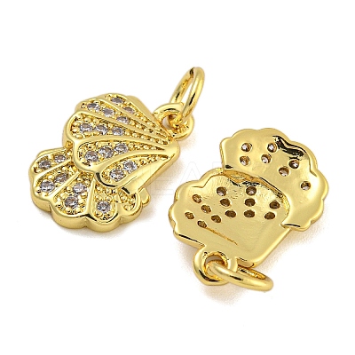 Rack Plating Brass Micro Pave Cubic Zirconia Pendants KK-I718-27G-03-1