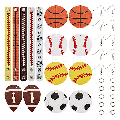DIY Sport Theme Bracelet Earring Making Kit DIY-TA0005-86-1