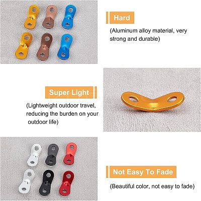 36Pcs 6 Colors Aluminum Alloy Guyline Cord Adjuster AJEW-FH0001-45-1