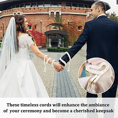 Macrame Cotton Cord Wrist Corsages for Wedding DIY-OC00004-1
