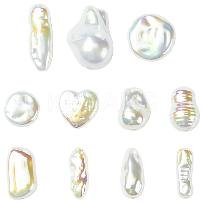 22Pcs 11 Styles ABS Plastic Imitation Baroque Pearl Beads FIND-CJ0005-37-1