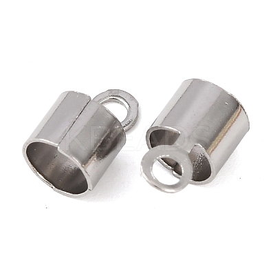 304 Stainless Steel Fold Over Crimp Cord Ends STAS-P434-05F-P-1