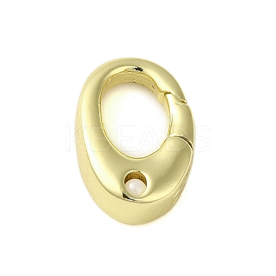 Brass Spring Gate Rings KK-B089-10G-1