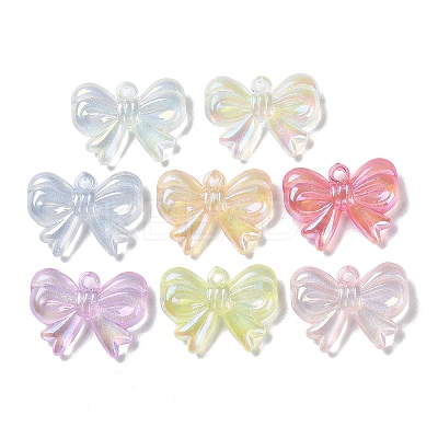 Luminous Rainbow Iridescent Plating Transparent Acrylic Pendants PACR-C007-01-1