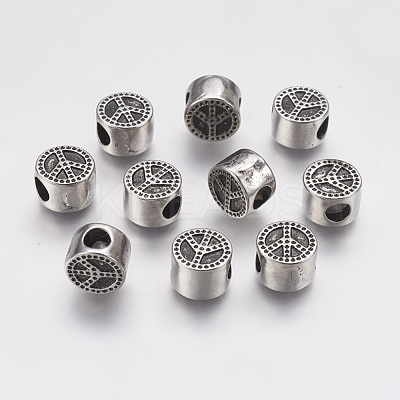 Ion Plating(IP) 304 Stainless Steel European Beads Enamel Settings STAS-J022-045AS-1