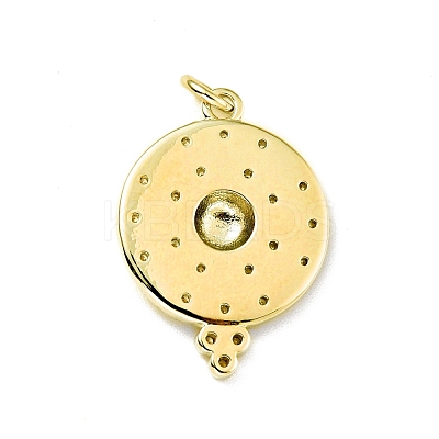 Brass Micro Pave Cubic Zirconia Pendants KK-G416-62G-1