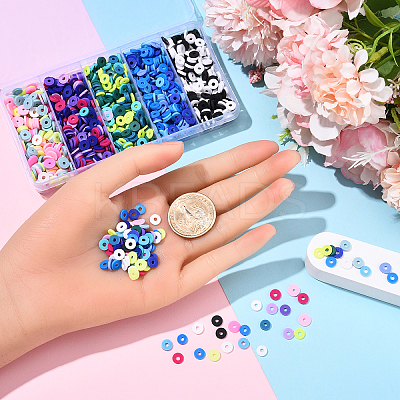 50G 5 Colors Handmade Polymer Clay Beads CLAY-YW0002-28-1