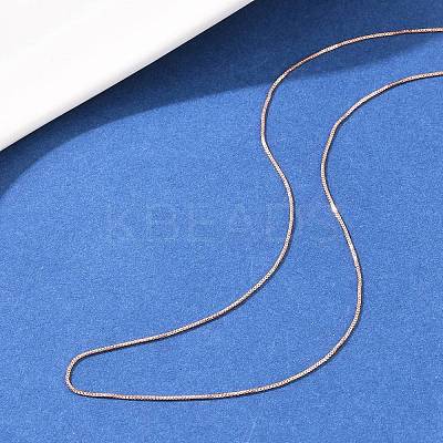 0.8MM Brass Box Chain Adjustable Slider Necklaces KK-H533-09B-RG-1