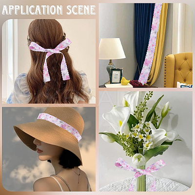1Roll Single Face Printed Polyester Satin Ribbon SRIB-CY0001-47C-1