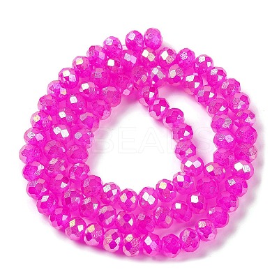 Baking Electroplate Glass Beads Strands X-DGLA-A039-J10mm-B24-1