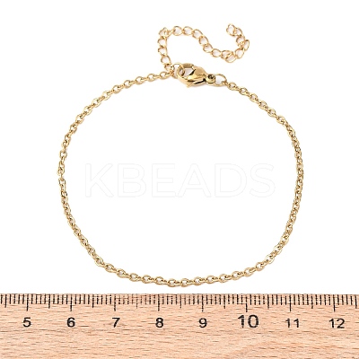 304 Stainless Steel Cable Chain Bracelets LS-BJEW-C134-01D-G-1