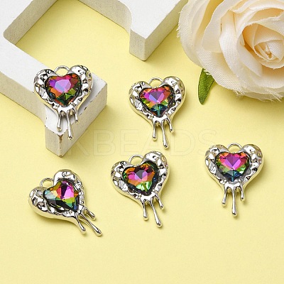 Rack Plating Alloy Glass Pendants FIND-YW0001-86B-1