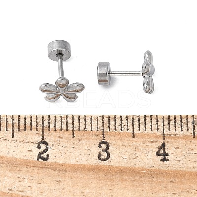 304 Stainless Steel Stud Earrings for Women X-EJEW-E603-05G-P-1