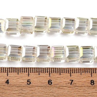 Electroplate Glass Beads Strands EGLA-H108-01A-AB07-1