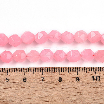 Dyed Natural White Jade Beads Strands G-T139-8mm-46U-1