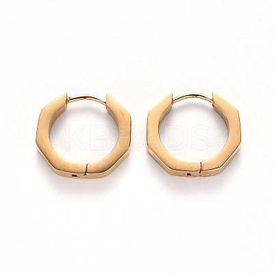 PVD Vacuum Plating 304 Stainless Steel Huggie Hoop Earrings STAS-S103-25G-1