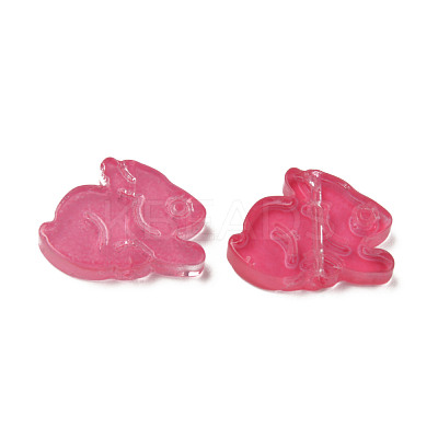 Two Tone Transparent Spray Painted Glass Beads GLAA-Q092-03-C09-1