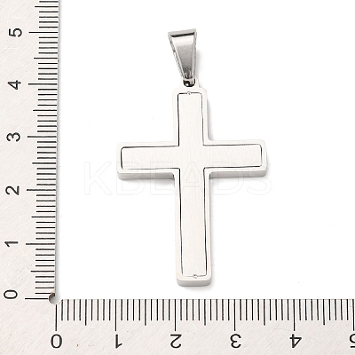 Brushed 304 Stainless Steel Pendants STAS-P421-15P-1